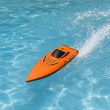 Bateau t&eacute;l&eacute;command&eacute; 2.4 GHz anti-retournement avec coque anti-chocs - Orange