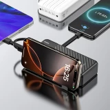 Batterie externe Dudao K11 Pro Powerbank 20000mAh avec c&acirc;bles int&eacute;gr&eacute;s - Noir