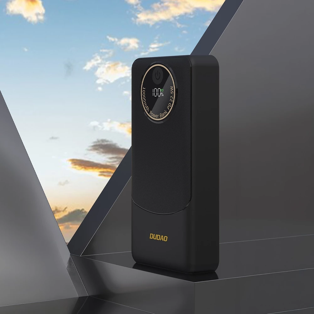 Batterie externe Dudao K12Pro 20000mAh 22.5W avec 3 ports PD USB-A USB-C Powerbank - Noir