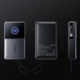 Batterie externe Joyroom JR-PR1 10000mAh 22.5W powerbank avec câble USB-C rétractable intégré - Noir