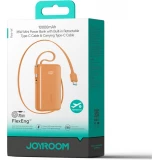 Batterie externe Joyroom JR-PR2L Powerbank 10000mAh 35W avec c&acirc;bles USB-C int&eacute;gr&eacute;s - Orange
