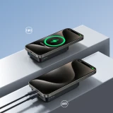Powerbank Joyroom JR-W020 Mini 10000mAh USB-A / USB-C Induktiv 20W mit USB-C Kabel - Schwarz