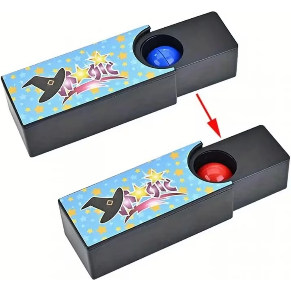 Zauberkasten mit Farbwechselb&auml;llen Rot/Blau klassisches Magierzubeh&ouml;r f&uuml;r Illusionen - Schwarz