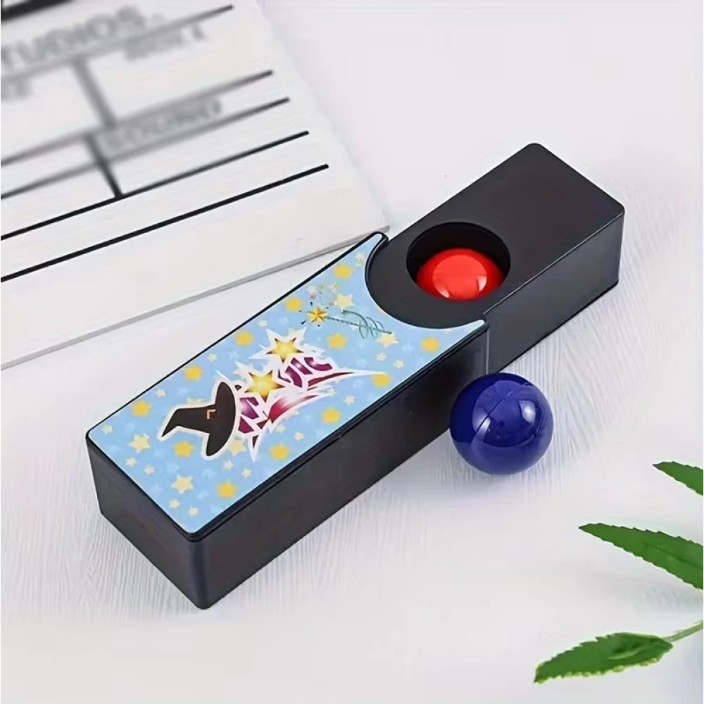 Zauberkasten mit Farbwechselb&auml;llen Rot/Blau klassisches Magierzubeh&ouml;r f&uuml;r Illusionen - Schwarz