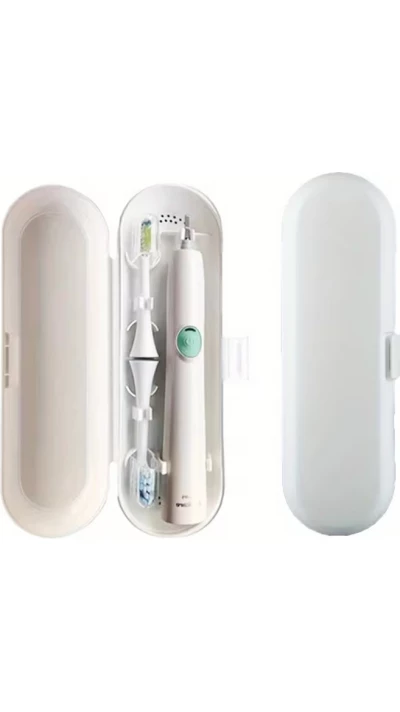 Bo&icirc;te de rangement pour brosse &agrave; dents de voyage &eacute;tui portable ventil&eacute; durable et r&eacute;sistant &agrave; l&rsquo;usure - Blanc
