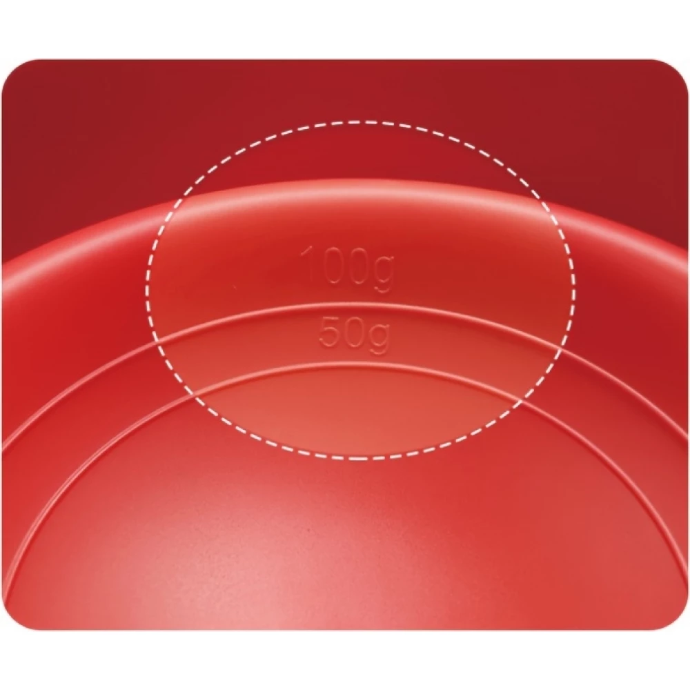 Mikrowellen Popcornsch&uuml;ssel aus faltbarem Silikon mit Deckel - Rot