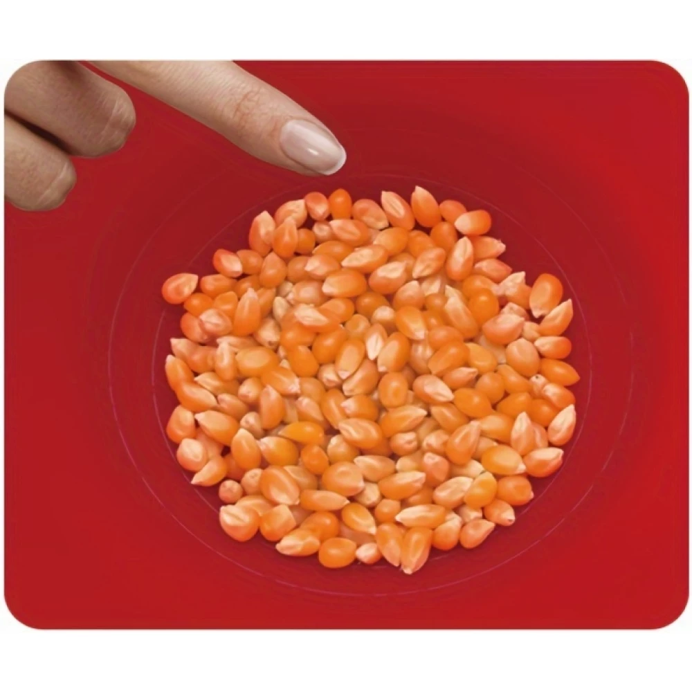 Mikrowellen Popcornsch&uuml;ssel aus faltbarem Silikon mit Deckel - Rot