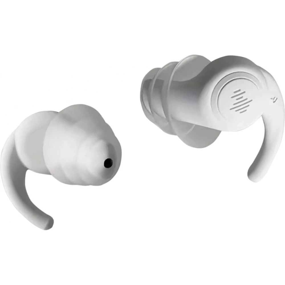 Bouchons d'oreilles en silicone souple à 3 couches réutilisables réduction du bruit pour dormir nager travailler étudier contre le ronflement concerts - Blanc