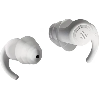 Bouchons d'oreilles en silicone souple à 3 couches réutilisables réduction du bruit pour dormir nager travailler étudier contre le ronflement concerts - Blanc