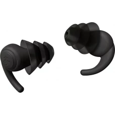 Bouchons d'oreilles en silicone souple à 3 couches réutilisables réduction du bruit pour dormir nager travailler étudier contre le ronflement concerts - Noir