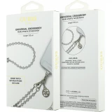 Guess Universeller Smartphone-Kettenarmband mit Perlen - Wei&szlig;