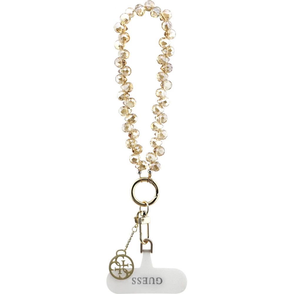 Guess Universeller Smartphone-Kettenarmband mit Tropfenperlen - Gold