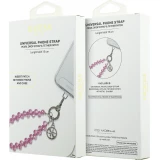Guess Universeller Smartphone Kettenarmband mit Tropfenperlen - Rosa