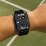 Bracelet compteur de score pour padel, tennis et cricket - Noir