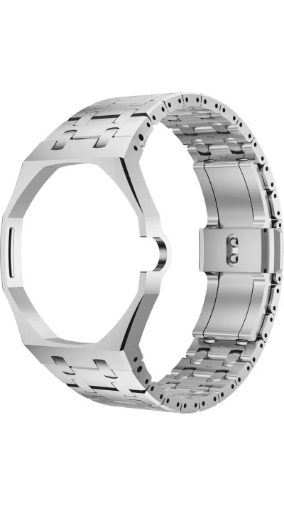 Bracelet pour montre Royal Pop (AP x Swatch) en acier inoxydable bross&eacute; (couronne &agrave; 3h) - Argent