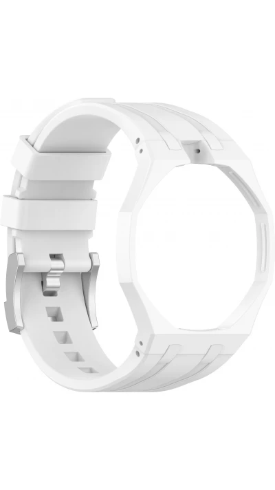 Bracelet pour montre Royal Pop (AP x Swatch) en silicone waterproof (couronne &agrave; 12h) - Blanc