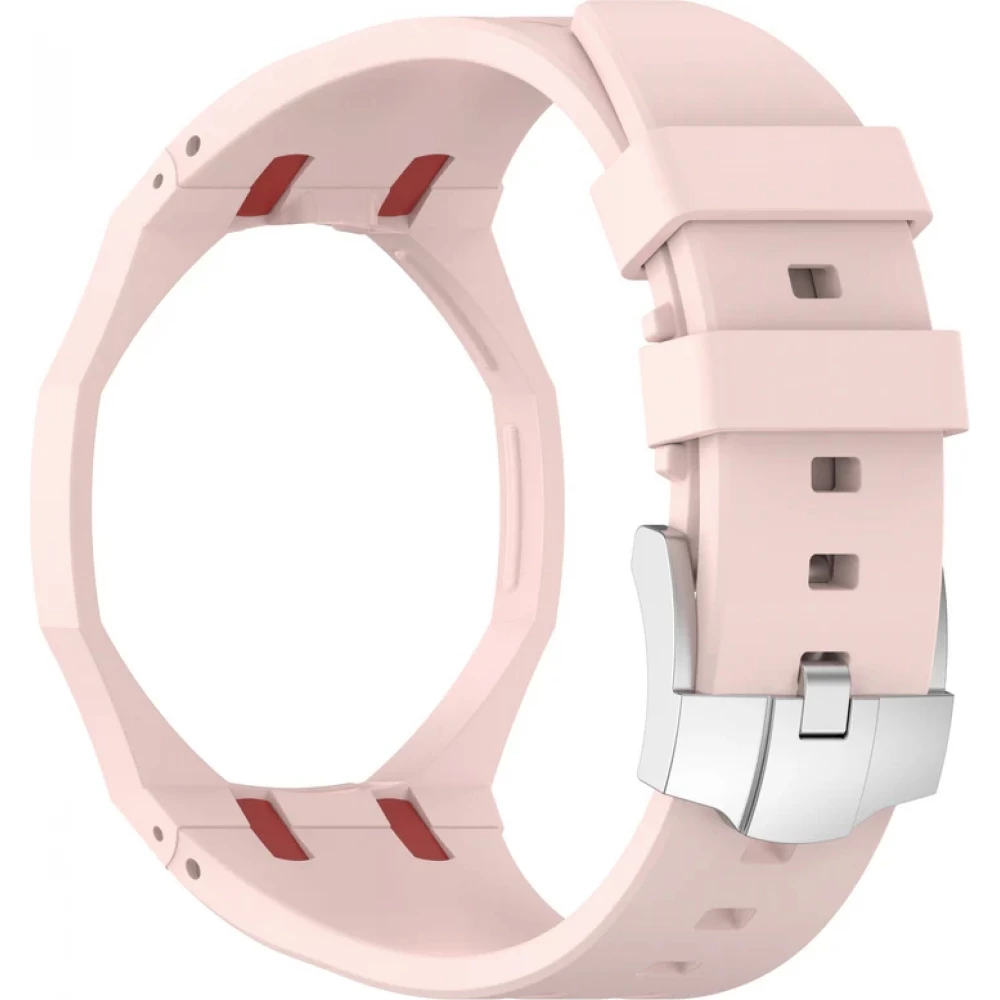 Bracelet pour montre Royal Pop (AP x Swatch) en silicone waterproof (couronne &agrave; 12h) - Rose clair