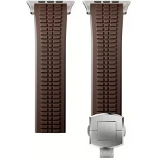 Bracelet sport luxe en caoutchouc premium pour Apple Watch 49/46/45/44 mm confort étanche et résistant - Brun - Apple Watch 44/45/46/49 mm