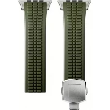 Bracelet sport luxe en caoutchouc premium pour Apple Watch 49/46/45/44 mm confort étanche et résistant - Vert - Apple Watch 44/45/46/49 mm