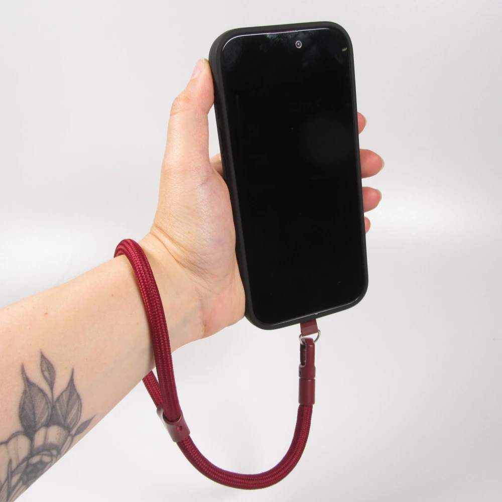 Bracelet universel de corde attache pour coque - Bordeaux