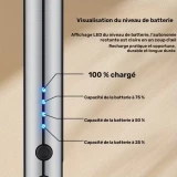 Briquet &eacute;lectrique USB rechargeable &agrave; arc plasma sans flamme compact batterie 170 mAh - Argent