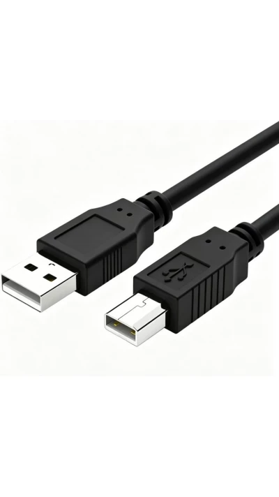 Câble pour imprimante et périphériques USB-B vers USB-A câble de données d'impression (3m) - Noir