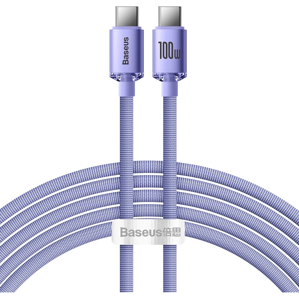 Baseus USB-C zu USB-C PD QC Kabel 100W 5A 480Mb/s (2 m) - Lila