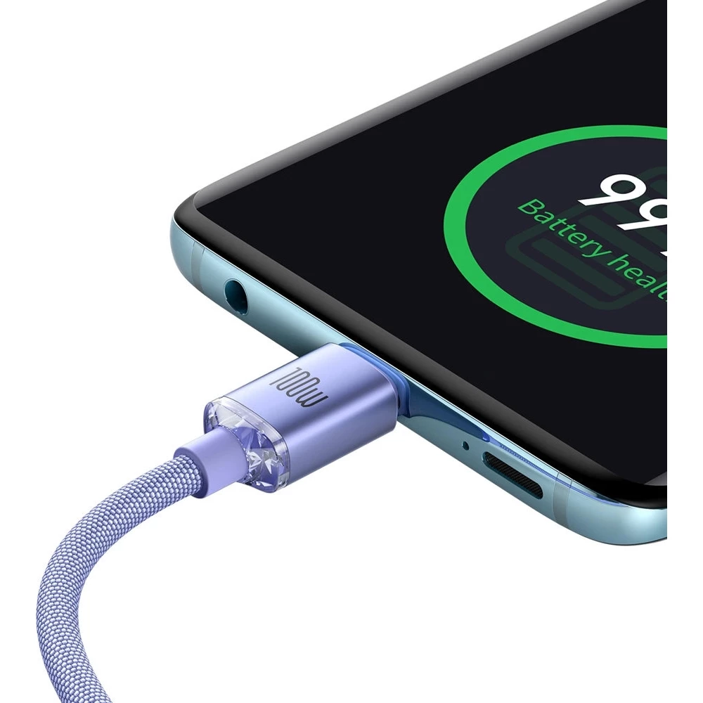 Baseus USB-C zu USB-C PD QC Kabel 100W 5A 480Mb/s (2 m) - Lila