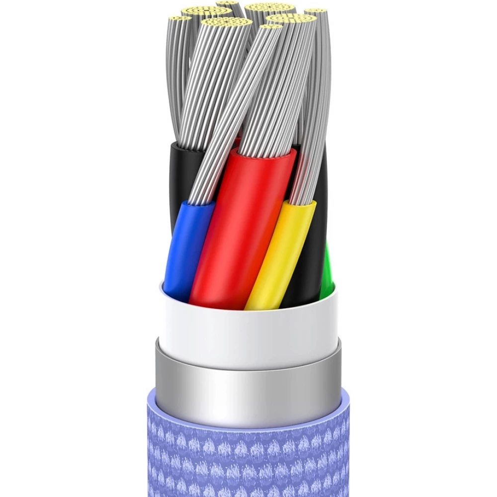 Baseus USB-C zu USB-C PD QC Kabel 100W 5A 480Mb/s (2 m) - Lila