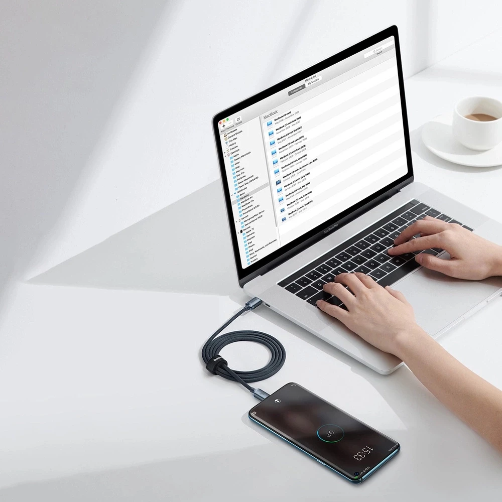 Baseus USB-C zu USB-C PD QC Kabel 100W 5A 480Mb/s (2 m) - Lila
