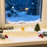 Calendrier de l'avent de No&euml;l 3D &ndash; compte &agrave; rebours 24 jours et d&eacute;coration de No&euml;l en relief - Blanc