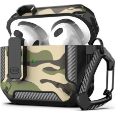 Camouflage fibre carbone avec mousqueton - Vert - AirPods 4