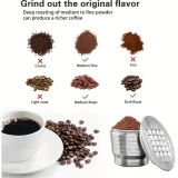 Wiederverwendbare Edelstahl-Kaffeekapsel kompatibel mit Nespresso - Silber