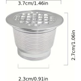 Wiederverwendbare Edelstahl-Kaffeekapsel kompatibel mit Nespresso - Silber