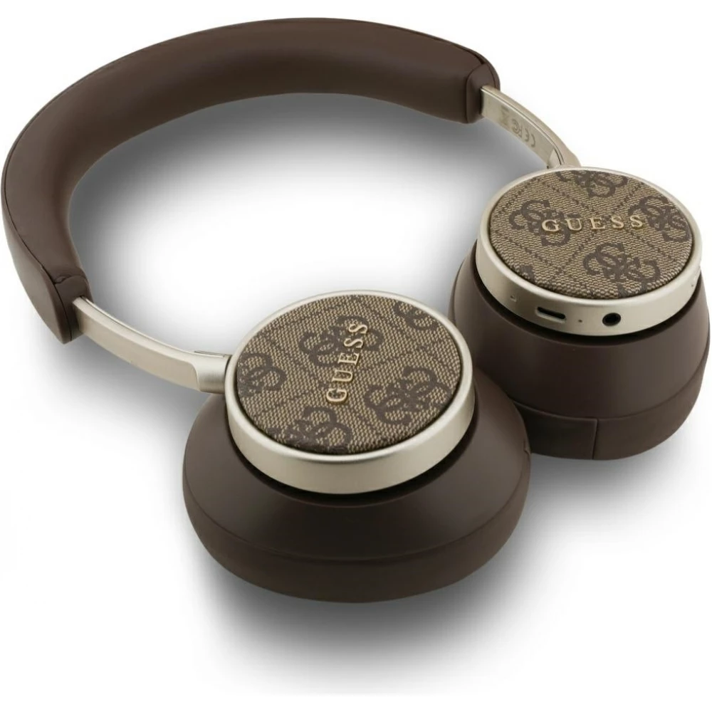 Guess Bluetooth Kopfhörer 4G Klassisch Logo ENC 45h Autonomie - Braun