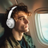 Casque sans fil Bluetooth Tronsmart SOUNFII Q20S Hybrid ANC avec r&eacute;duction de bruit active - Blanc