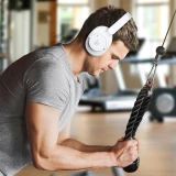 Casque sans fil Bluetooth Tronsmart SOUNFII Q20S Hybrid ANC avec r&eacute;duction de bruit active - Blanc