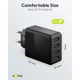 Chargeur multiport Goobay 30W 4 ports USB-A - Noir