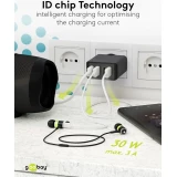 Chargeur multiport Goobay 30W 4 ports USB-A - Noir