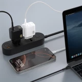 Chargeur mural GaN Dudao A28C 45W avec câble USB-C design antiglisse - Blanc