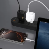 Chargeur mural GaN Dudao A28C 45W avec câble USB-C design antiglisse - Noir