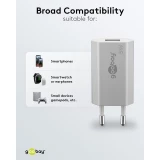Chargeur mural Goobay 5W USB-A adaptateur secteur USB compact - Blanc