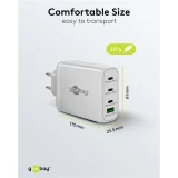 Chargeur rapide Goobay 100W GaN USB-C Power Delivery et USB-A adaptateur multiport - Blanc