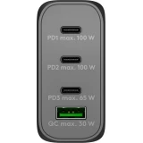 Chargeur rapide Goobay 100W GaN USB-C Power Delivery et USB-A adaptateur multiport - Noir