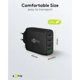 Chargeur rapide Goobay 100W GaN USB-C Power Delivery et USB-A adaptateur multiport - Noir
