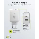 Chargeur rapide Goobay 45W GaN USB-C Power Delivery et USB-A adaptateur mural - Noir
