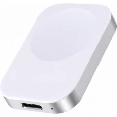 Chargeur rapide magn&eacute;tique USB-C R7 pour Apple Watch &ndash; Station de charge sans fil portable compatible tous mod&egrave;les - Blanc