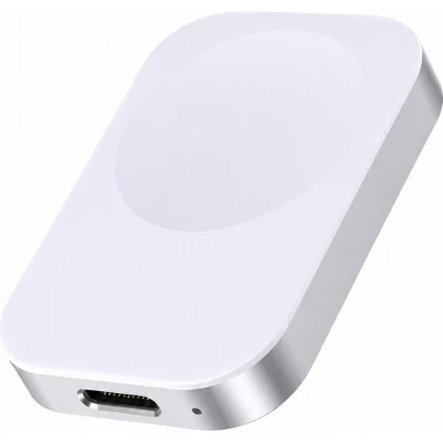Chargeur rapide magn&eacute;tique USB-C R7 pour Apple Watch &ndash; Station de charge sans fil portable compatible tous mod&egrave;les - Blanc
