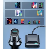 Chargeur rapide voiture Joyroom JR-CL05 78W multi 5 ports (2xPD+3QC3.0) câble 1.5m - Noir