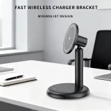 Chargeur sans fil magn&eacute;tique V26 charge rapide 15W compatible MagSafe pour smartphone support de chargement - Noir